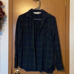 Button down plaid shirt